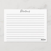 Rosa und Lila Blumenkarte Postkarte (Rückseite)