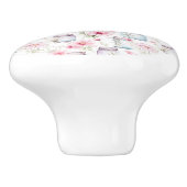 Rosa und Lila Blumenkästen und Mason-Jars Keramikknauf (Seitenansicht)