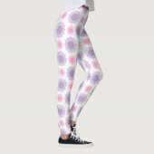 Rosa und lila Blumenmuster Leggings (Rechts)