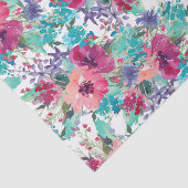 Rosa und Lila Blumenmuster Seidenpapier (Ausschnitt)