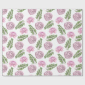 Rosa und Lila Blumenpapier Geschenkpapier (Flach)