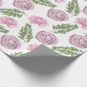 Rosa und Lila Blumenpapier Geschenkpapier (Ecke)