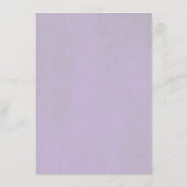 Rosa und Lila Blumenzettel Begleitkarte (Rückseite)