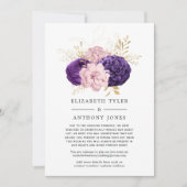 Rosa und Lila Blumenzwiebelliste Ankündigung (Vorderseite)