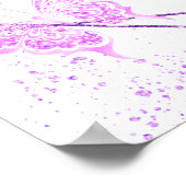 Rosa und Lila Blumenzwiebeln Begrüßungszeichen Poster (Ecke)