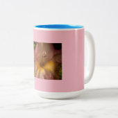 Rosa und Lila Blüte Zweifarbige Tasse (VorderseiteRechts)