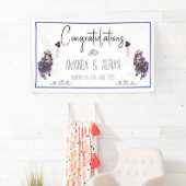 Rosa und lila Blüten Banner (Insitu)