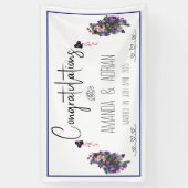 Rosa und lila Blüten Banner (Vertikal)