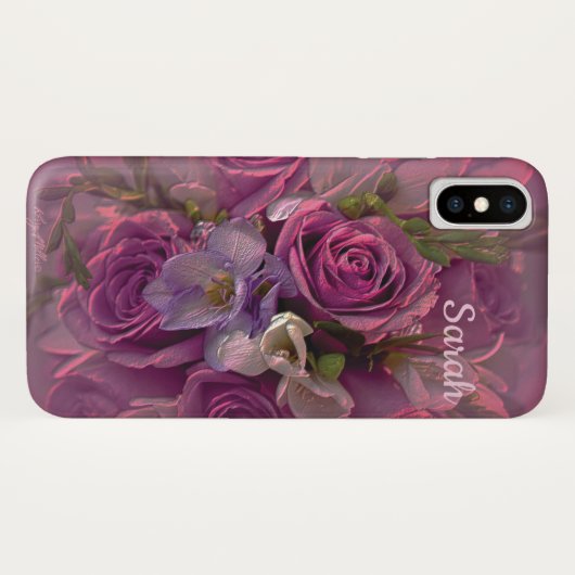 Rosa und Lila Blüten Case-Mate iPhone Hülle (Rückseite (Horizontal))