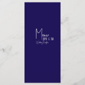 Rosa und lila Blüten Menükarte (Rückseite)