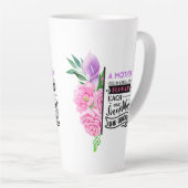 Rosa und lila Blüten mit Zitat Milchtasse (Rechte Ecke)