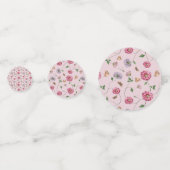 Rosa und Lila Blütenpflanze Konfetti (Rückseiten)