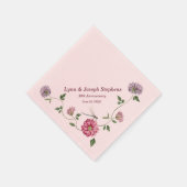 Rosa und Lila Blütenpflanze Serviette (Ecke)