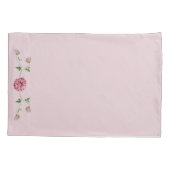 Rosa und Lila Blütenpilzkeule Kissenbezug (Rückseite-Links)