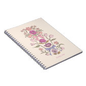Rosa und Lila Bogen und Blüten Notizblock (Rechte Seite)