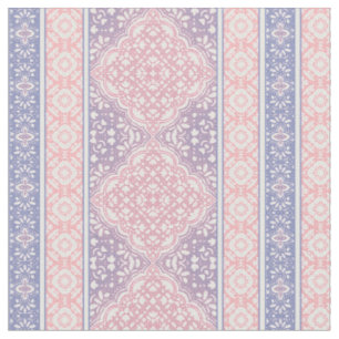 Rosa und Lila Bohemisches Fliesenmuster Stoff