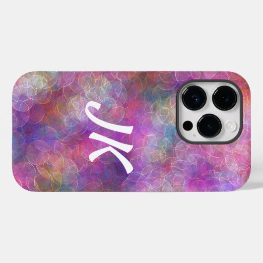 Rosa und Lila Bokeh Case-Mate iPhone Hülle (Rückseite (Horizontal))