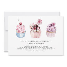 Rosa und Lila Brautparty Cupcakes