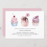 Rosa und Lila Brautparty Cupcakes
