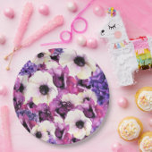 Rosa und Lila Brautparty Pappteller (Party)