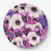 Rosa und Lila Brautparty Pappteller (Vorderseite)