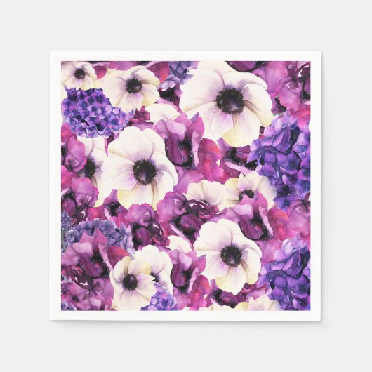Rosa und Lila Brautparty Serviette (Vorderseite)