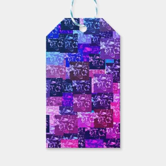 Rosa und Lila Brokenmade Geschenkanhänger (Vorderseite)