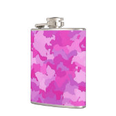 Rosa und lila Camouflage Flachmann (Links)