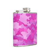 Rosa und lila Camouflage Flachmann (Rechts)