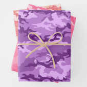 Rosa und Lila Camouflage Geschenkpapier Set (Beispiel)