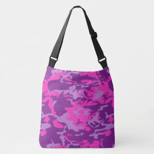 Rosa und lila Camouflage Tragetaschen Mit Langen Trägern