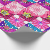 Rosa und Lila Comic Buch Superhelden Hintergrund Geschenkpapier (Ecke)