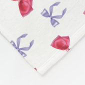 Rosa und Lila Coquette Bows Fleecedecke (Ecke)
