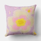 Rosa und Lila digitale Blume Kissen (Rückseite)