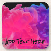 Rosa und Lila digitales Rauchen Getränkeuntersetzer (Vorderseite)