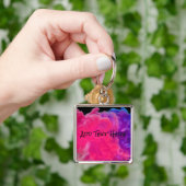 Rosa und Lila digitales Rauchen Schlüsselanhänger (Hand)