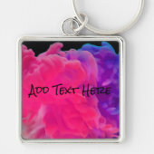 Rosa und Lila digitales Rauchen Schlüsselanhänger (Vorne)