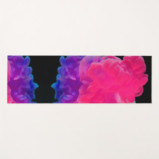 Rosa und Lila digitales Rauchen Yogamatte (Vorderseite (Horizontal))