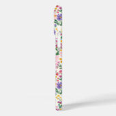 Rosa und lila Ditsy-Blumen monogrammiert Case-Mate iPhone Hülle (Rückseite / Links)