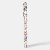 Rosa und lila Ditsy-Blumen monogrammiert Case-Mate iPhone Hülle (Rückseite / Links)
