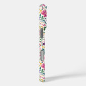 Rosa und lila Ditsy-Blumen monogrammiert Case-Mate iPhone Hülle (Rückseite / Rechts)