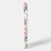 Rosa und lila Ditsy-Blumen monogrammiert Case-Mate iPhone Hülle (Rückseite / Links)