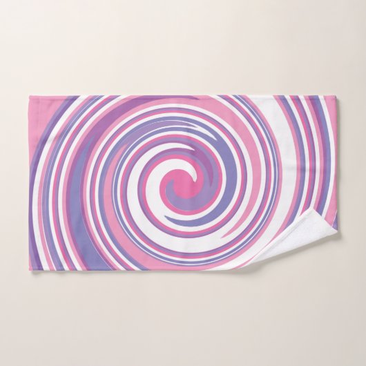 Rosa und lila Drehmuster Badhandtuch Set (Handtuch)