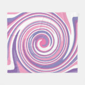 Rosa und lila Drehmuster Fleecedecke (Vorderseite (Horizontal))