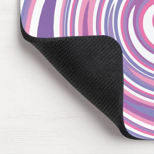 Rosa und lila Drehmuster Mousepad (Ecke)