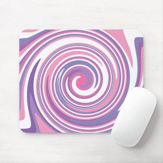 Rosa und lila Drehmuster Mousepad (Mit Mouse)