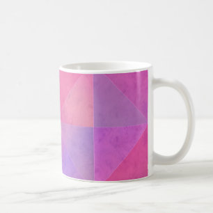 Rosa und Lila Dreiecke Kaffeetasse
