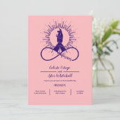 Rosa und Lila, einfache Hände für den Fang Einladung (Stehend Vorderseite)