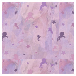 rosa und lila Einhorn- und Sterndesign- Stoff