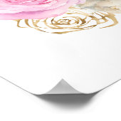 Rosa und Lila Elegante Blume 16 . Geburtstag Poster (Ecke)